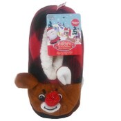 Wholesale - 1pk 2T-4T RUDOLPH 3D NOVELTY SLIPPERS , UPC: 193159169497